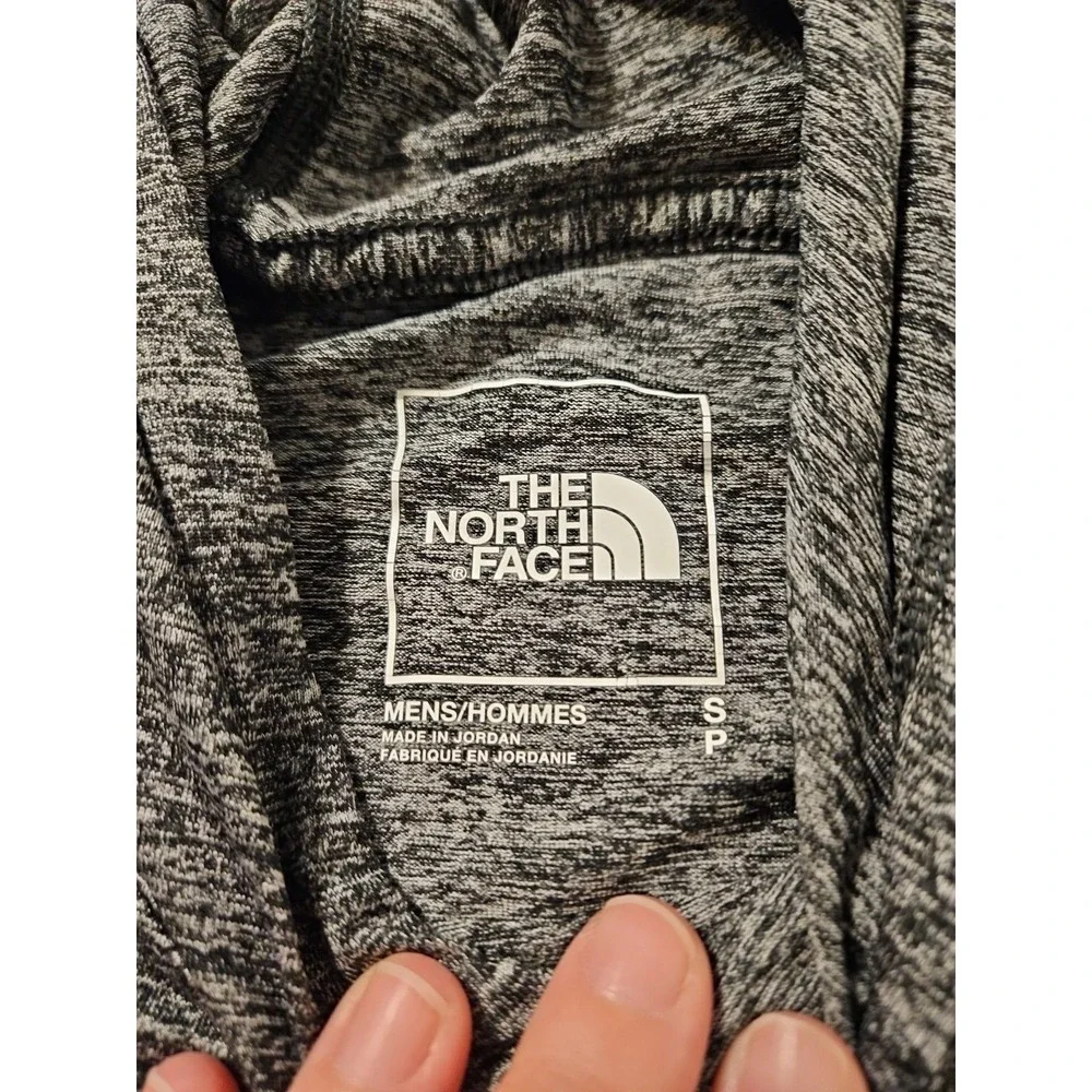 The North Face Hooded Pullover Thin Long Sleeve Gray Mens Small Super Soft (1324